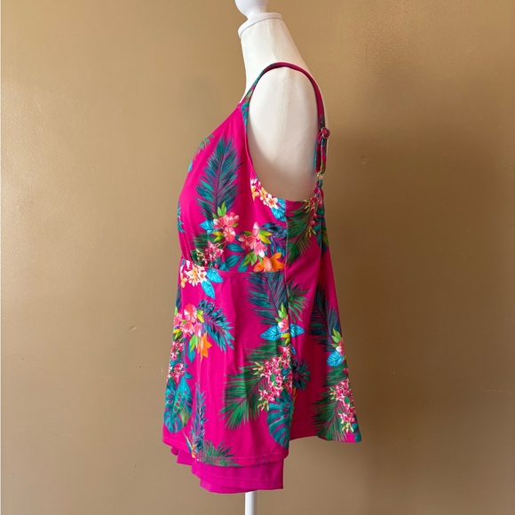 Swimsuit 2 pc, size 22W by Kim Gravel swimsuits. NWT pink floral - Picture 5 of 14